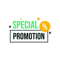 promotion sale label template style vector illustration design