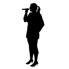 female singing violin playing music