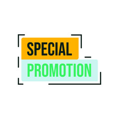 special promotion label tag template style vector illustration design