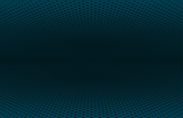 Abstract dark blue halftone circle perspective design artwork template. Center design for overlap artwork template background. illustration vector