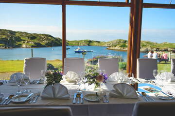 reception at the sea