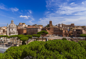 Square Piazza Venezia in Rome Italy