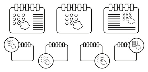 Keypad, pad, telephone, finger vector icon in calender set illustration for ui and ux, website or mobile application