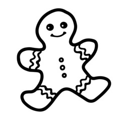  Sweet Cute Christmas cookies gingerbread man with a smile