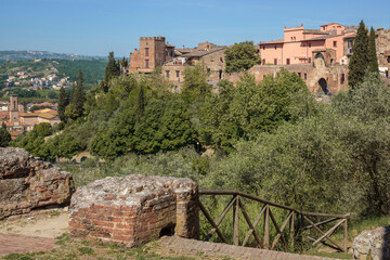 Certaldo Alto, Firenze. View of the he up side of town ,