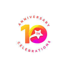  10 years anniversary design template.