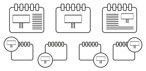 Outdoor sign board vector icon in calender set illustration for ui and ux, website or mobile application