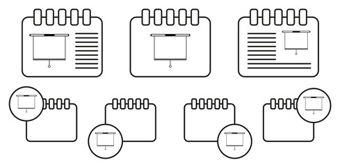 Billboard vector icon in calender set illustration for ui and ux, website or mobile application