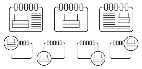 Signboard, billboard vector icon in calender set illustration for ui and ux, website or mobile application