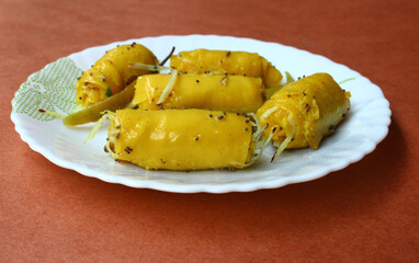 Mouthwatering Gujarati snack Khandvi