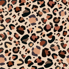 Leopard prints pattern seamless fabric textile design