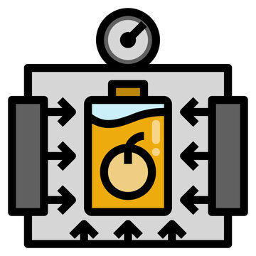 high pressure processing line icon