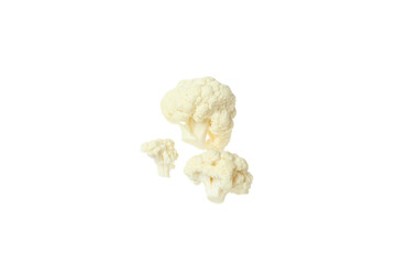 Fresh tasty cauliflower isolated on white background