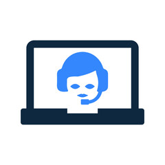 Consultant, online, care icon. Simple editable vector design isolated on a white background.