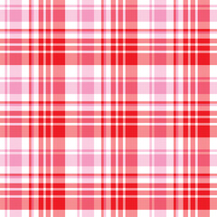 Plaid seamless pattern. Vector background of textile ornament. Flat fabric design.