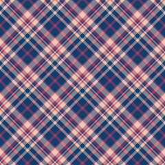 Plaid seamless pattern. Vector background of textile ornament. Flat fabric design.