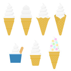 ソフトクリームのイラスト
