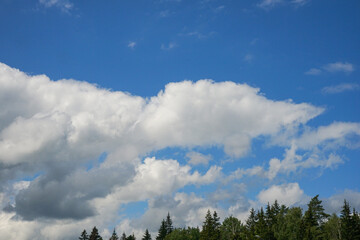 blue sky and clouds