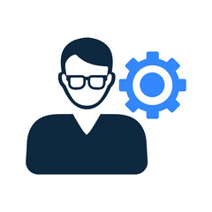 Personal, settings icon. Simple editable vector illustration.