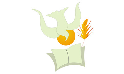 Pentecost Sunday design for print or use as poster, card, flyer or T Shirt
