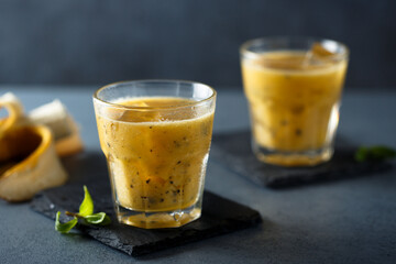 Healthy homemade passion fruit smoothie