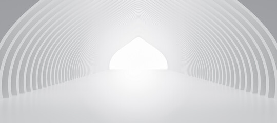 Naklejka premium Abstract Futuristic empty floor and room Sci-Fi Corridor With light for showcase,room,interior,display products.Modern Future cement floor and wall background technology interior concept.3d render