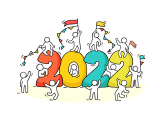 2022 Happy New Year background.