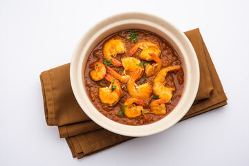 Prawns or shrimp or zinga masala curry