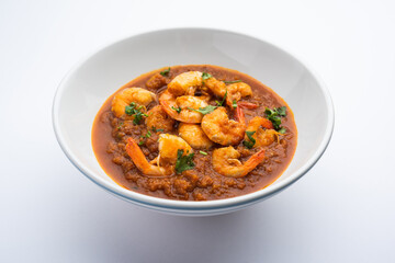 Prawns or shrimp or zinga masala curry