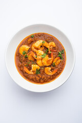 Prawns or shrimp or zinga masala curry