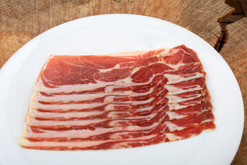 typical spanish ham as tapas