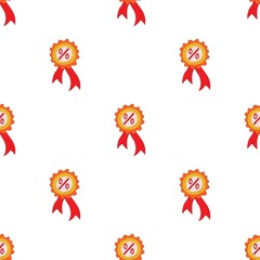 Badge with percent sign pattern seamless background texture repeat wallpaper geometric vector