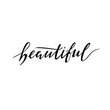 Beautiful digital hand-lettering logo, words for women. Vector illustration. Print for a t-shirt, card, invitation, sticker.