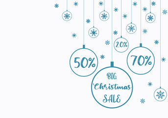 Poster for Big Christmas Sale background Banner or poster for shopping store discount
