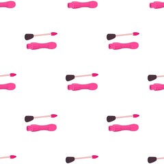 Pink lip gloss pattern seamless background texture repeat wallpaper geometric vector