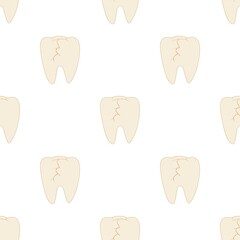 Cracked tooth pattern seamless background texture repeat wallpaper geometric vector