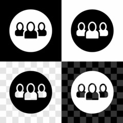Set Project team base icon isolated on black and white, transparent background. Business analysis and planning, consulting, team work, project management. Vector
