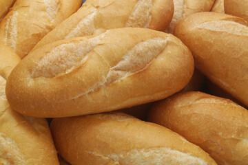 Fresh wheat bread buns
