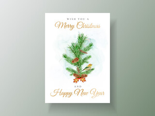 Elegant card template christmas theme