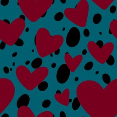 Seamless valentines pattern with hearts for postcard and gifts and cards 
