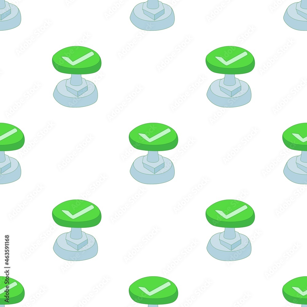 Poster green button with check mark pattern seamless background texture repeat wallpaper geometric vector