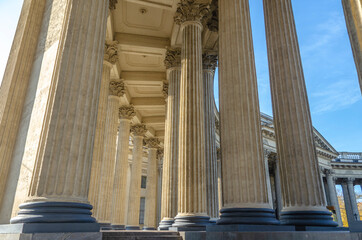 Colonnade of the Kazan Cathedral in St. Petersburg, Russia