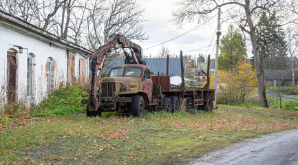 Obraz premium old truck on a farm