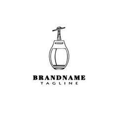 cable car logo cartoon icon design template black vector illustration