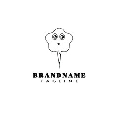 candy character logo cartoon design icon template black isolated vector cute