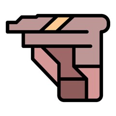 Cmyk cartridge icon. Outline cmyk cartridge vector icon color flat isolated