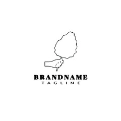 candy floss logo icon design template black isolated vector illustration