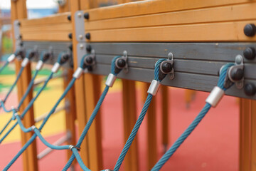 rope elements of an open playground close-up.