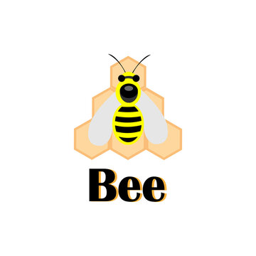 Modern concept of bee vector illustration