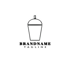 cocktail shaker logo icon design template vector illustration